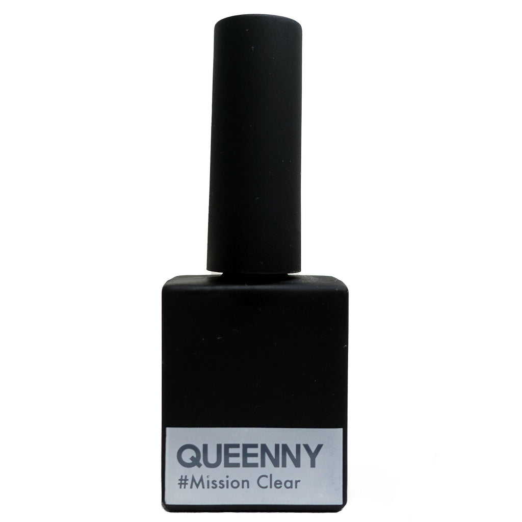  Mission Clear Top Coat - QUEENNY USA (vegan, cruelty free, non toxic, 11 free gel nail polish)