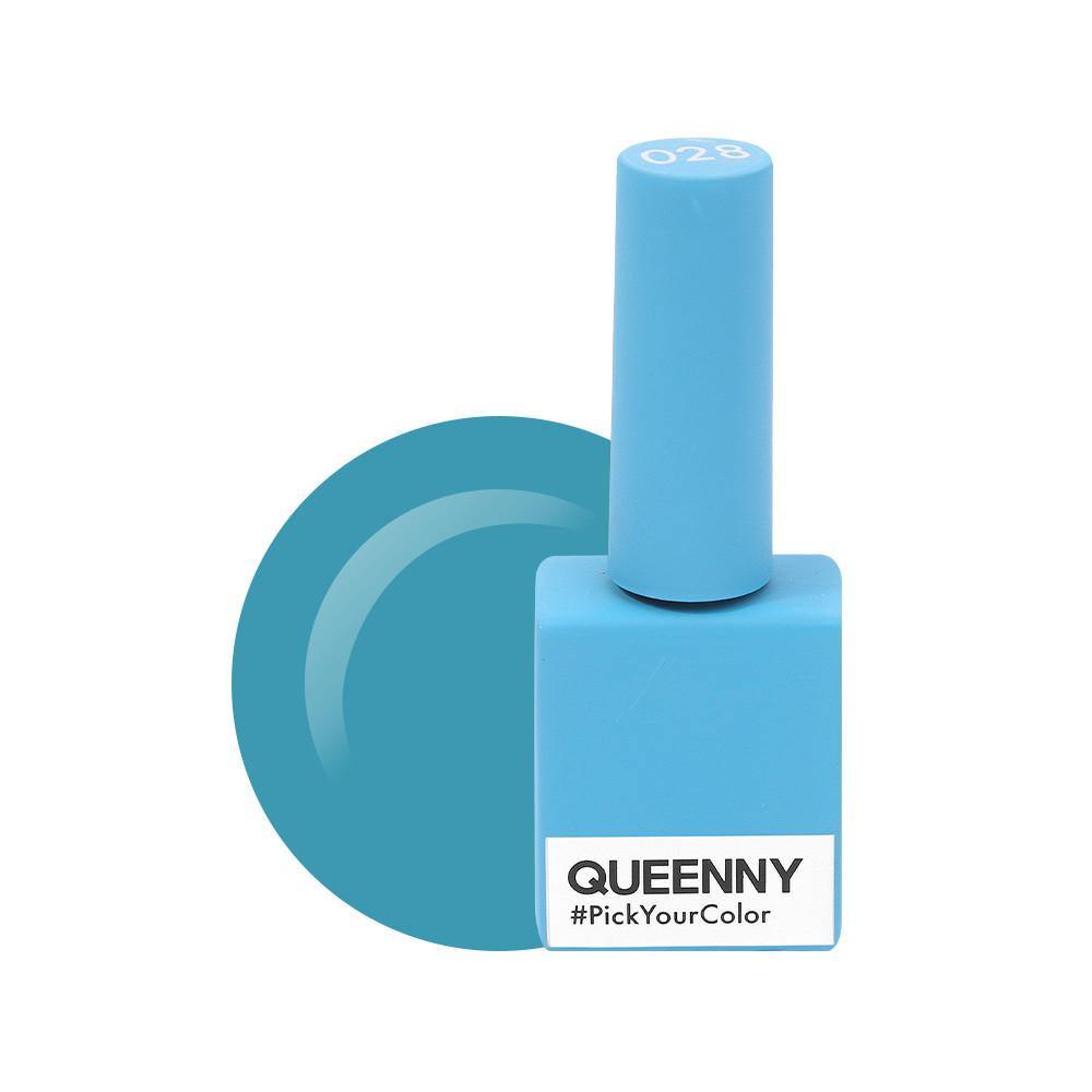  Deep Sky Blue 028 - QUEENNY USA (vegan, cruelty free, non toxic, 11 free gel nail polish)