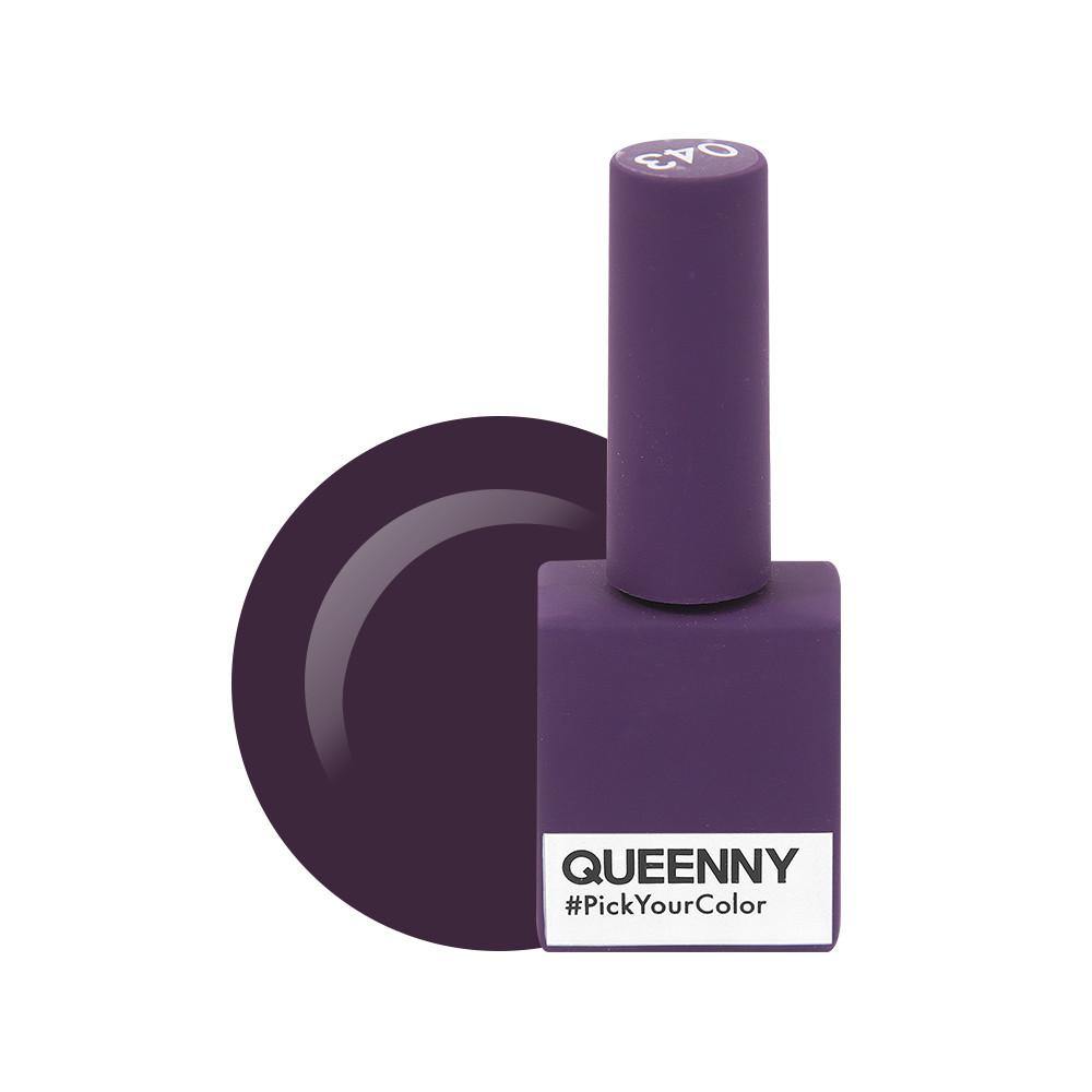  Deep Violet 043 - QUEENNY USA (vegan, cruelty free, non toxic, 11 free gel nail polish)